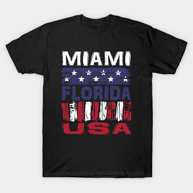 Miami Florida USA T-Shirt T-Shirt by Nerd_art